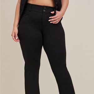 TORRID Trouser Boot Studio Luxe Ponte Mid-Rise Pant | 20T